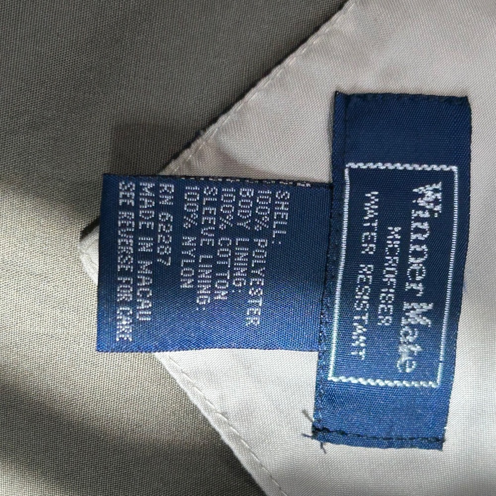 Vintage Windor Made Angola LNG Jacket Mens Full Zip Windbreaker Beige‎ - Picture 8 of 9